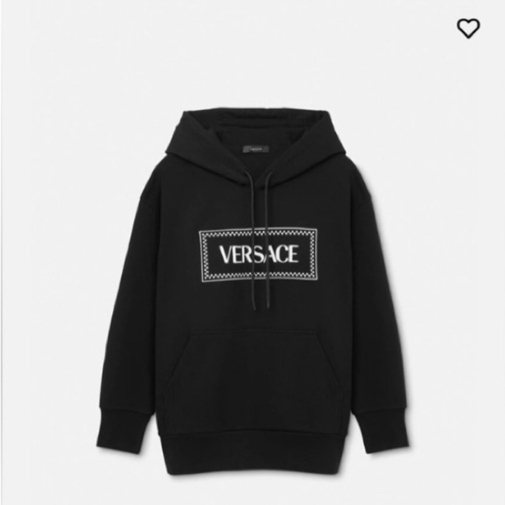 Versace Embroidered Logo Hoodie